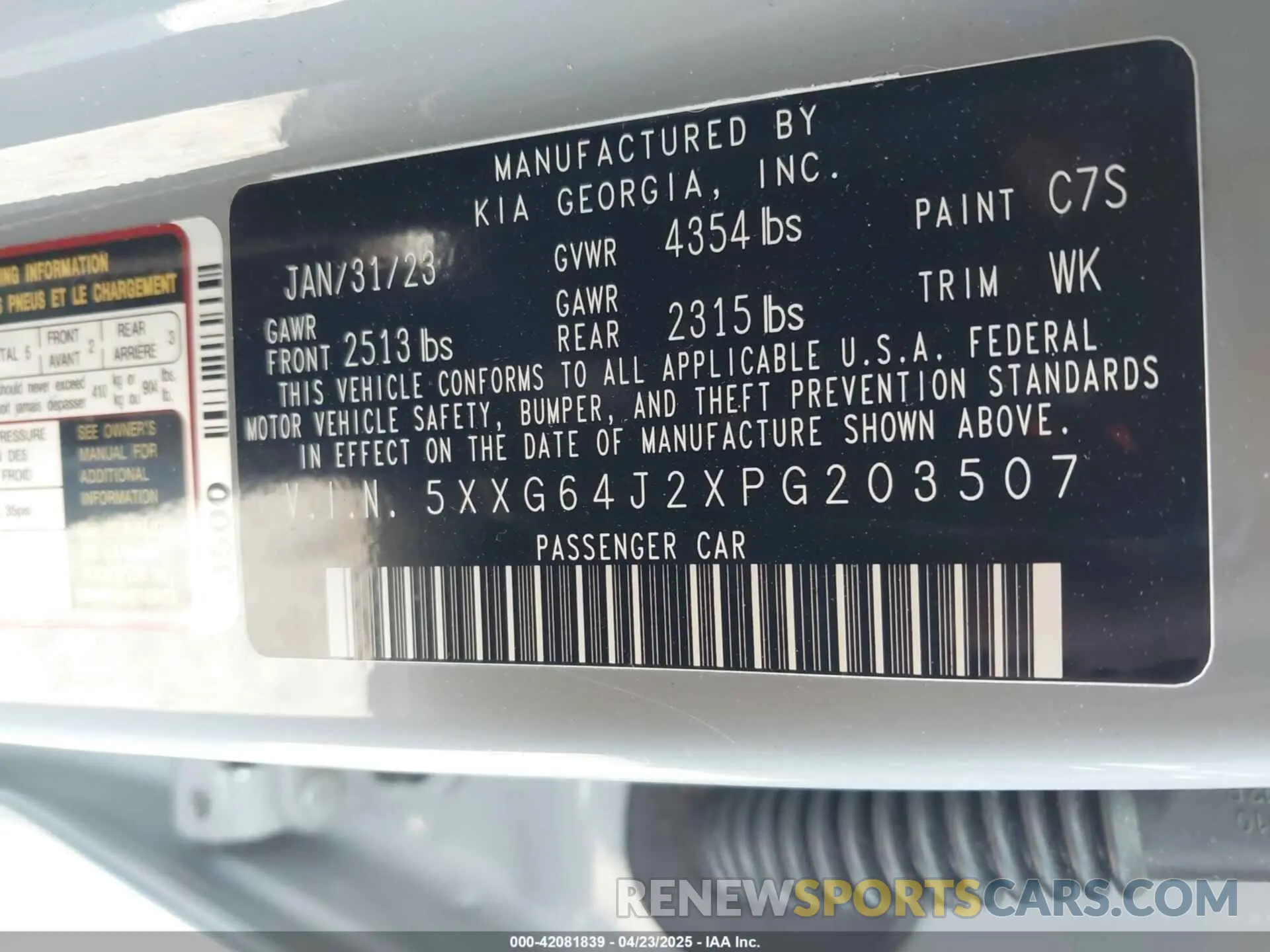 9 Фотография поврежденного автомобиля 5XXG64J2XPG203507 KIA K5 2023