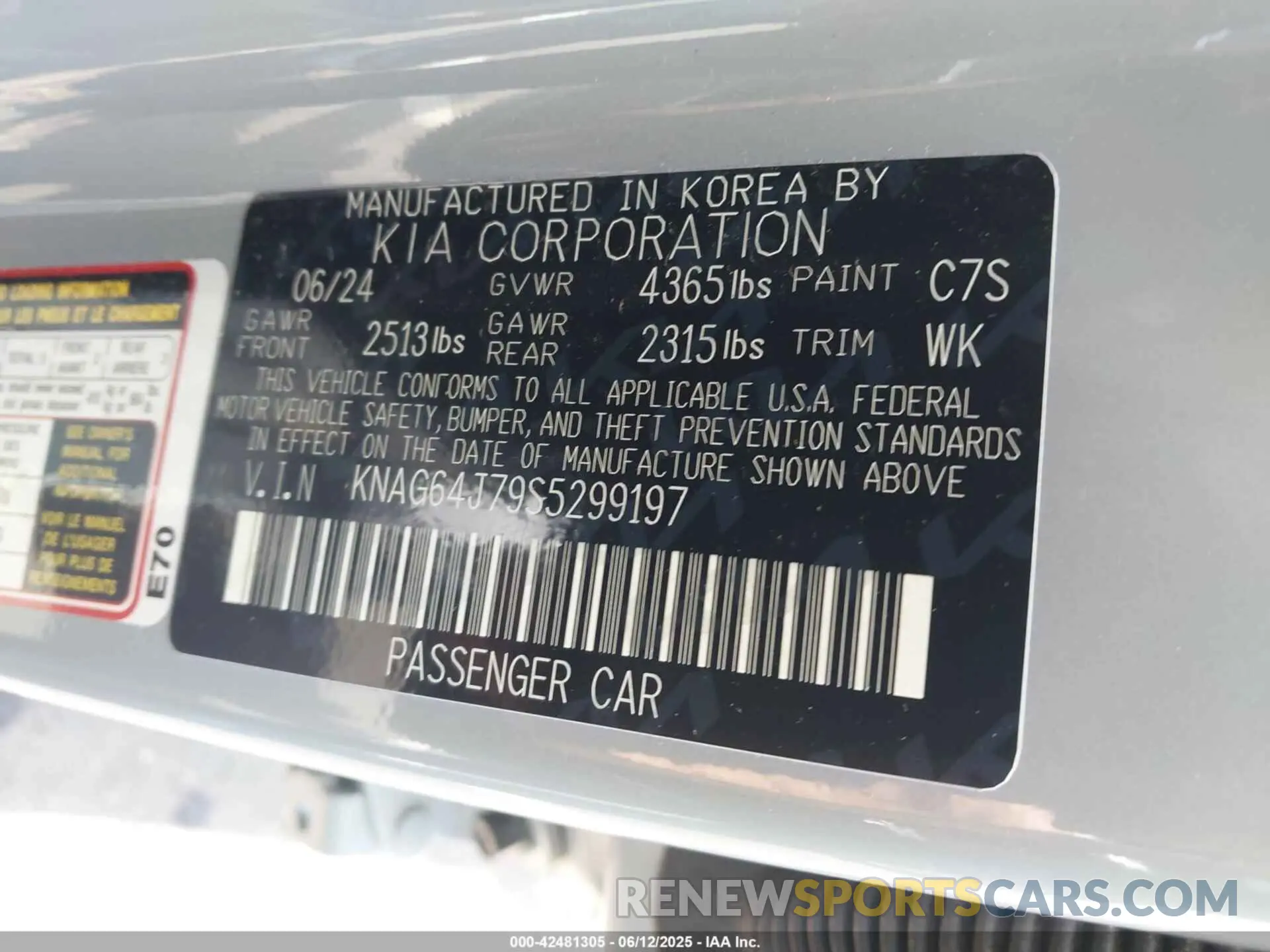 9 Фотография поврежденного автомобиля KNAG64J79S5299197 KIA K5 2025