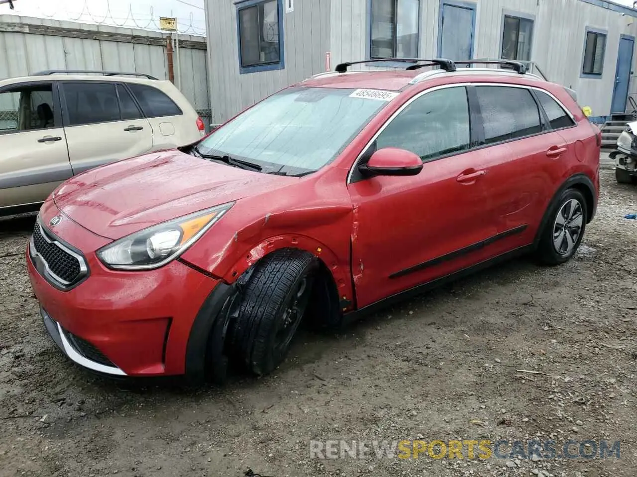 1 Photograph of a damaged car KNDCB3LC7K5243082 KIA NIRO 2019