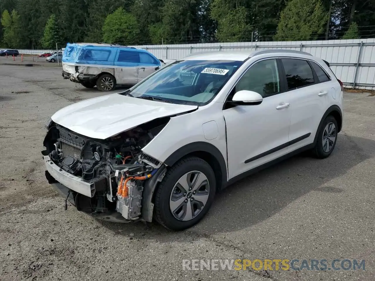1 Photograph of a damaged car KNDCD3LD4K5234410 KIA NIRO 2019