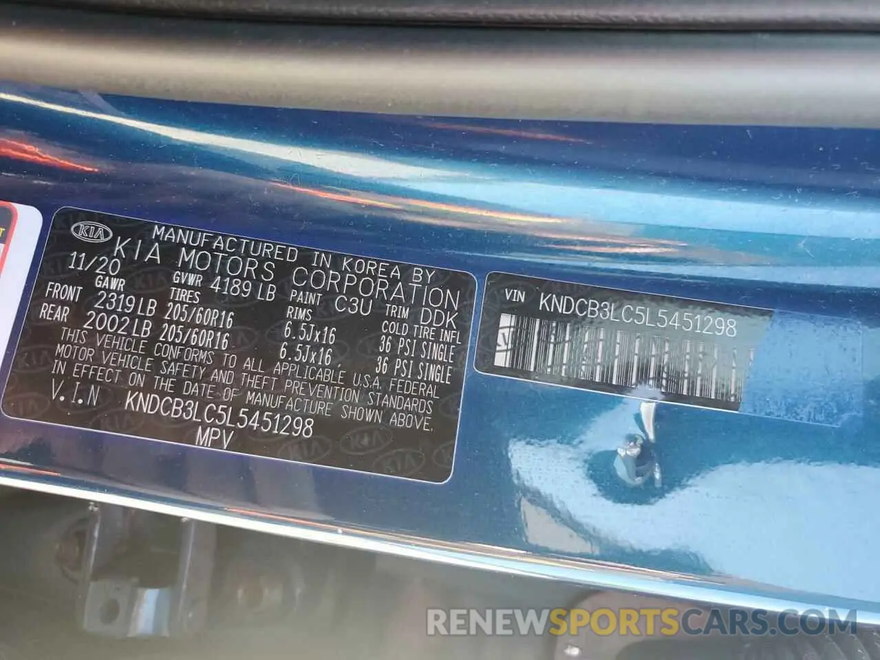 14 Photograph of a damaged car KNDCB3LC5L5451298 KIA NIRO 2020