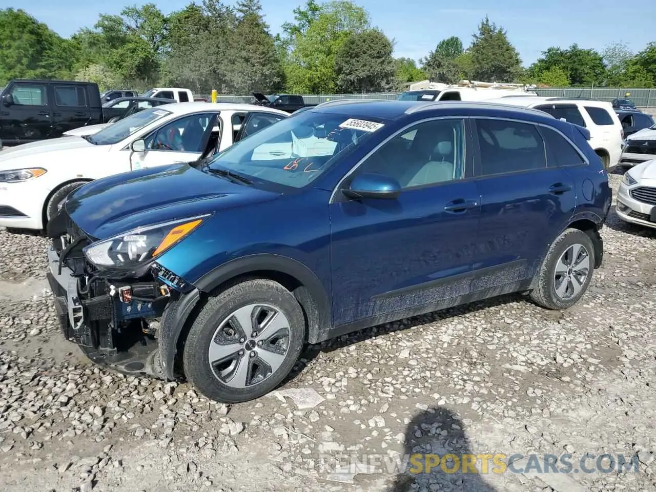 1 Photograph of a damaged car KNDCB3LC7N5532550 KIA NIRO 2022