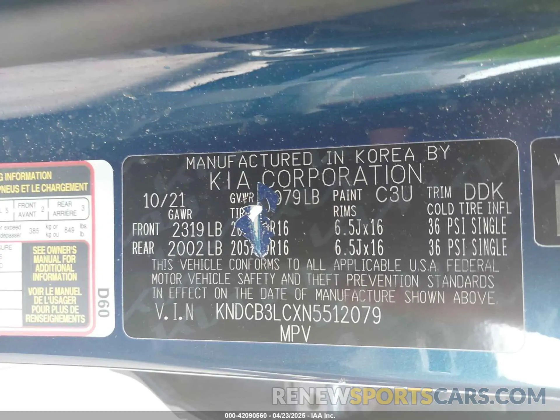 9 Фотография поврежденного автомобиля KNDCB3LCXN5512079 KIA NIRO 2022