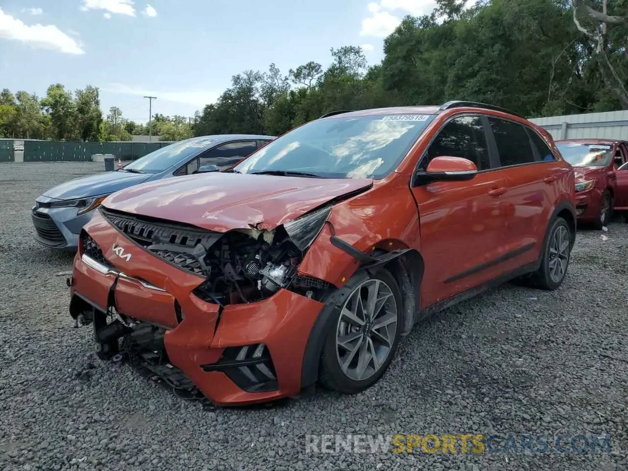 1 Photograph of a damaged car KNDCC3LC0N5494866 KIA NIRO 2022
