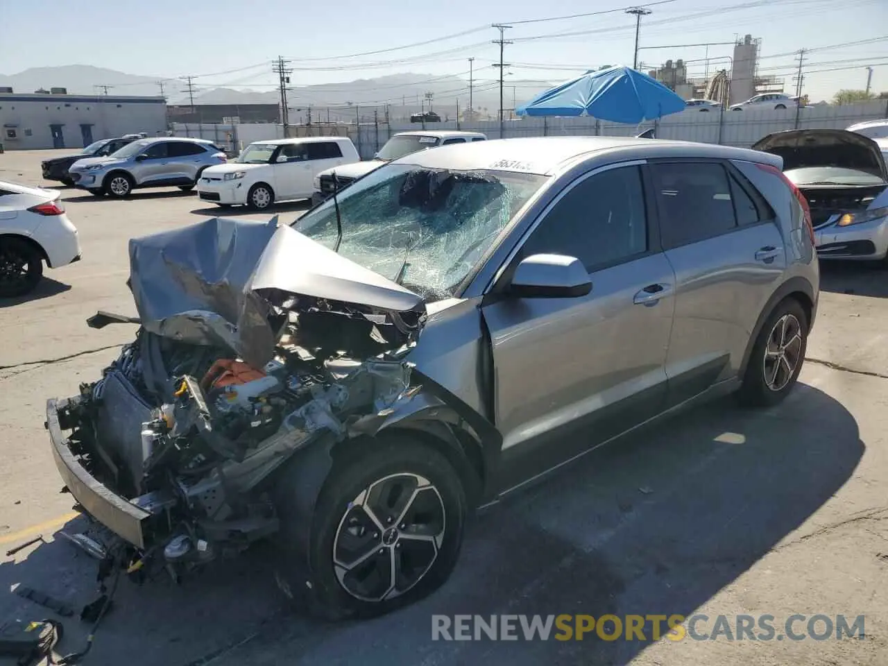 1 Photograph of a damaged car KNDCP3LE1P5066829 KIA NIRO 2023