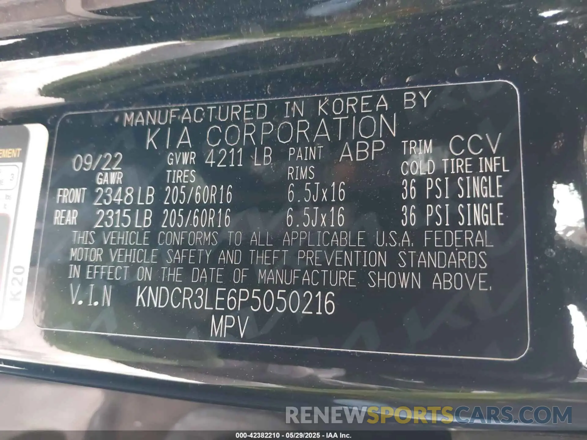 9 Фотография поврежденного автомобиля KNDCR3LE6P5050216 KIA NIRO 2023