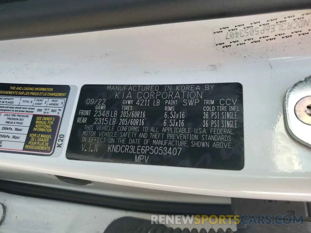16 Photograph of a damaged car KNDCR3LE6P5053407 KIA NIRO 2023