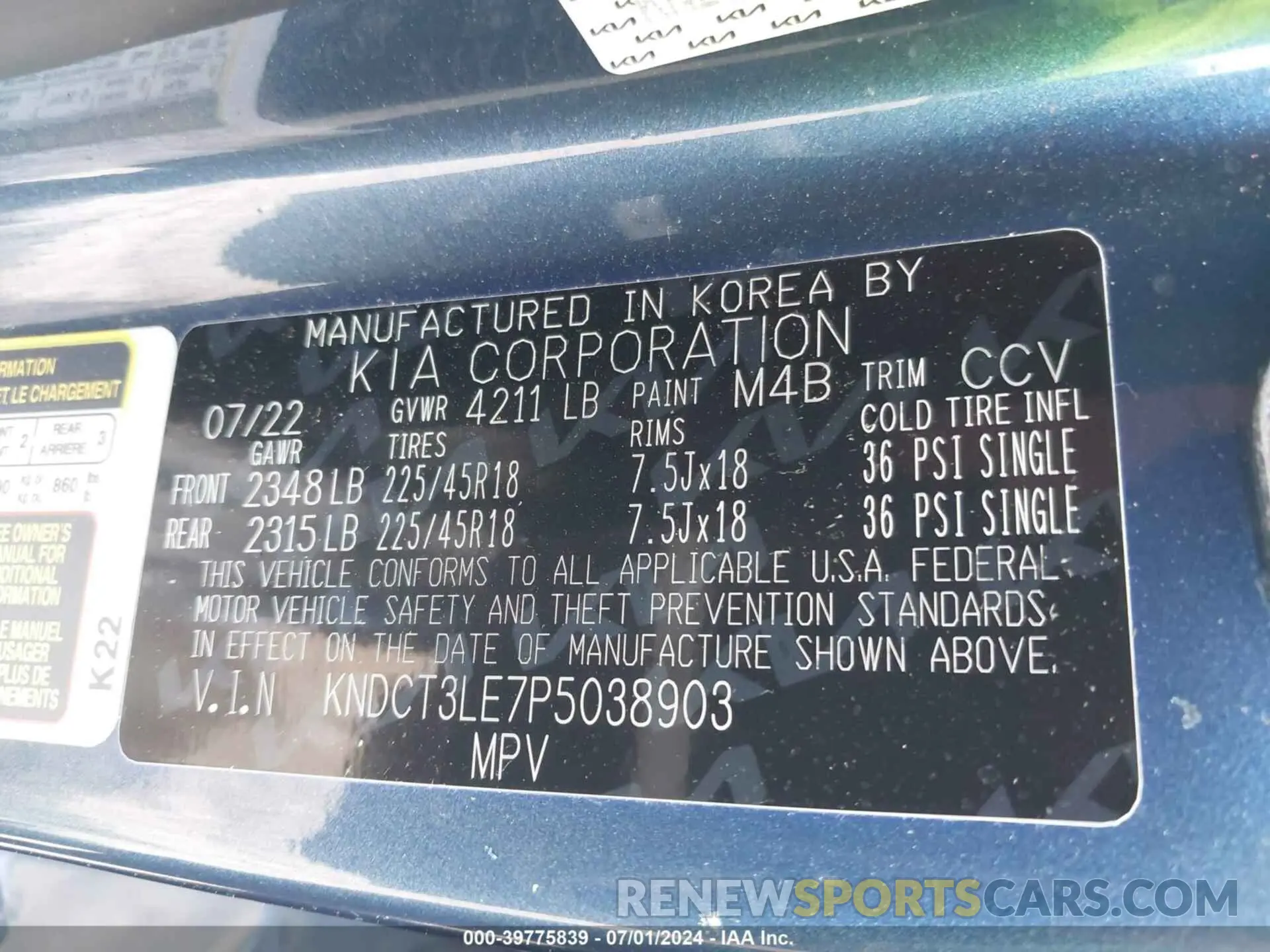 9 Фотография поврежденного автомобиля KNDCT3LE7P5038903 KIA NIRO 2023