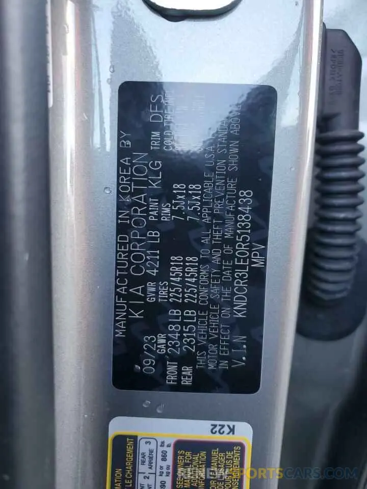12 Photograph of a damaged car KNDCR3LE0R5138438 KIA NIRO 2024