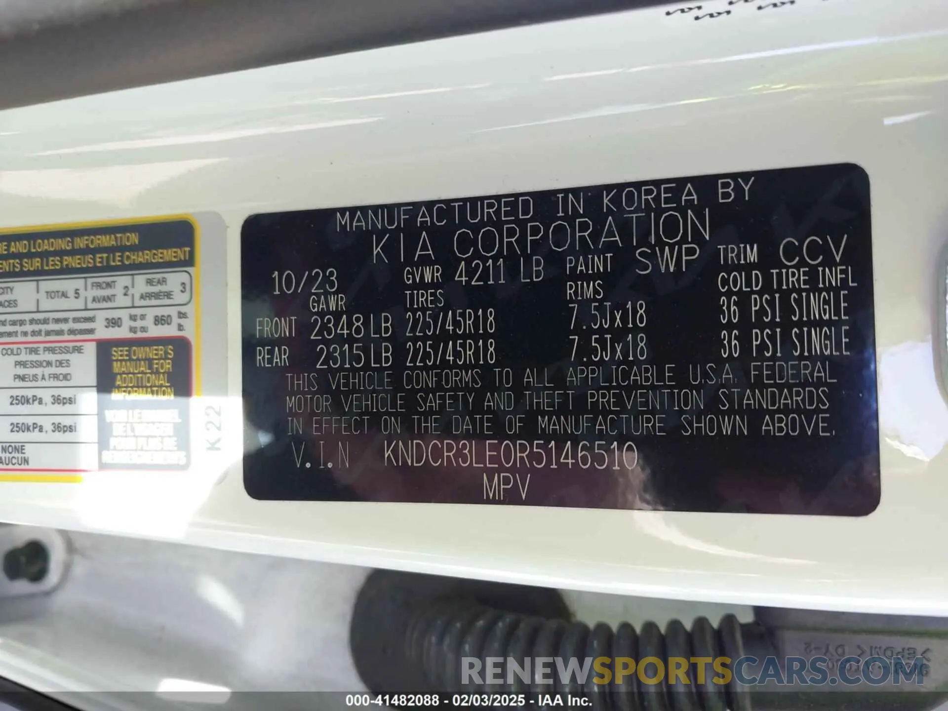 9 Photograph of a damaged car KNDCR3LE0R5146510 KIA NIRO 2024