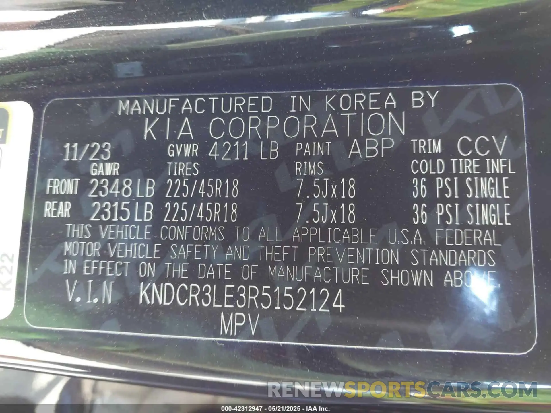 9 Фотография поврежденного автомобиля KNDCR3LE3R5152124 KIA NIRO 2024