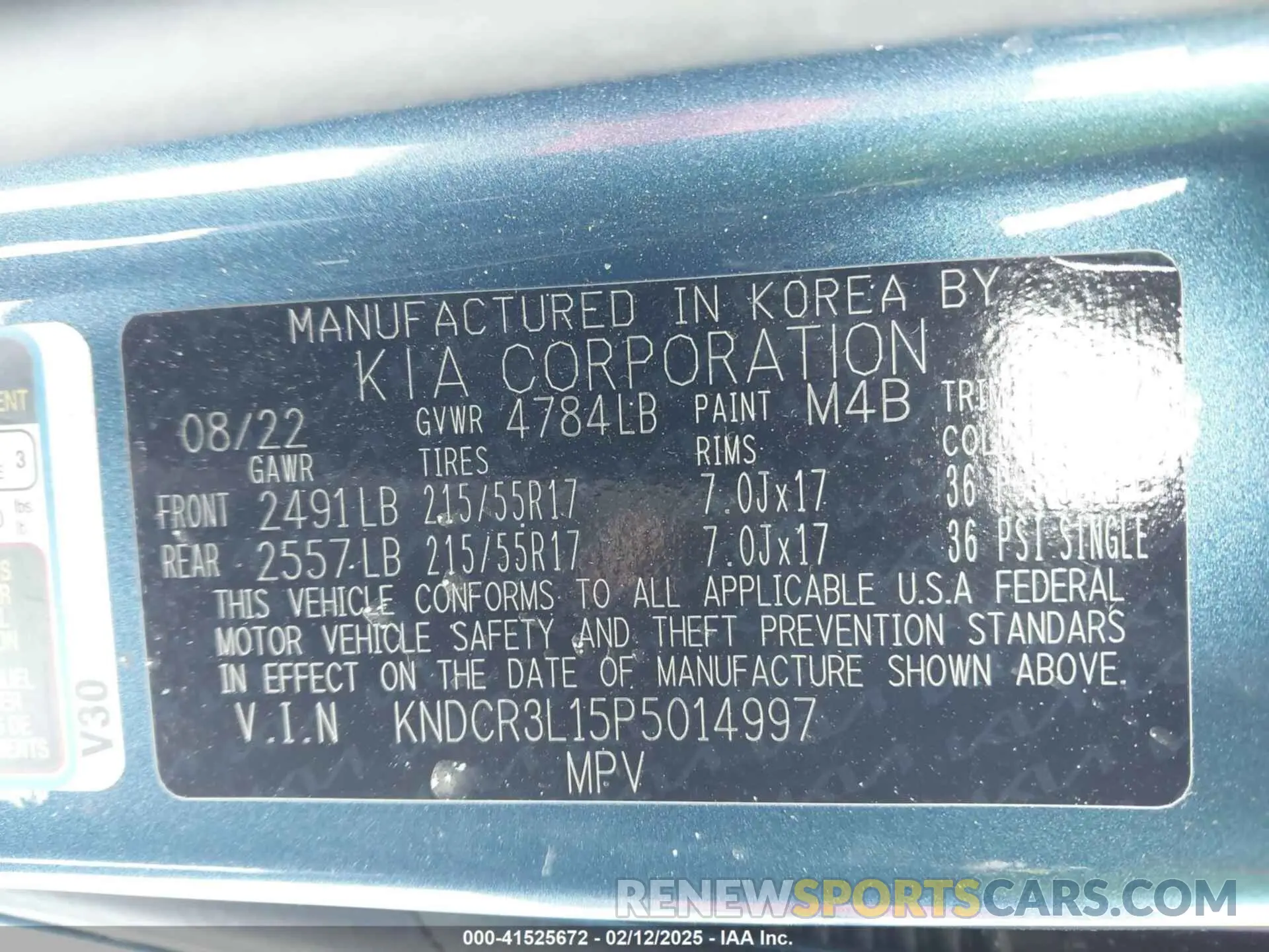 9 Photograph of a damaged car KNDCR3L15P5014997 KIA NIRO EV 2023