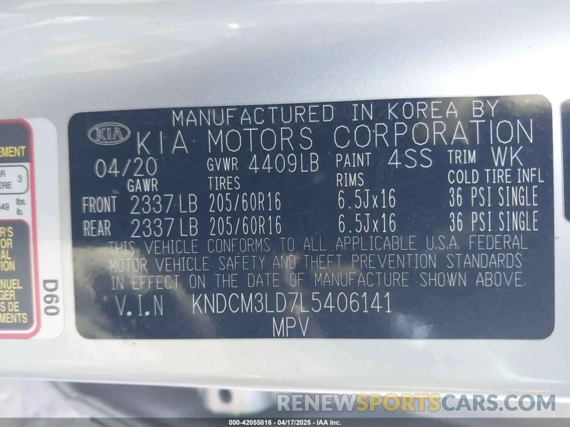 9 Photograph of a damaged car KNDCM3LD7L5406141 KIA NIRO PLUG-IN HYBRID 2020