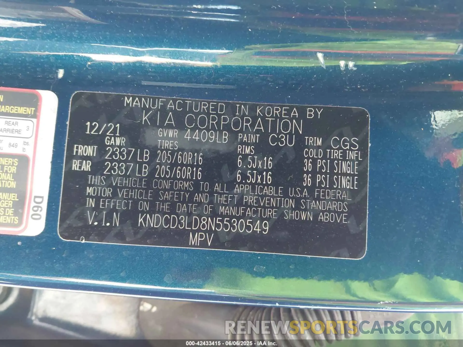 9 Фотография поврежденного автомобиля KNDCD3LD8N5530549 KIA NIRO PLUG-IN HYBRID 2022