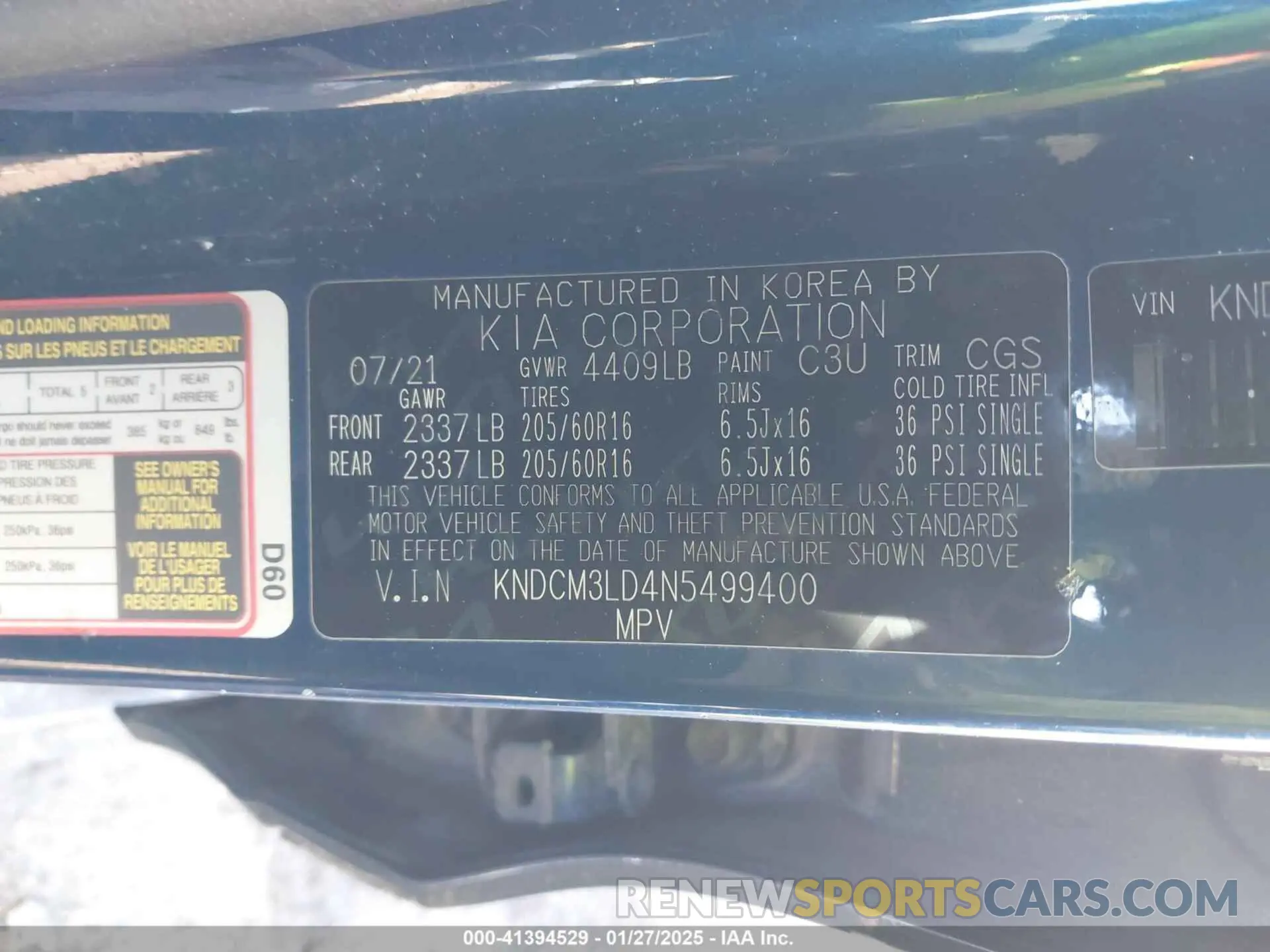 9 Фотография поврежденного автомобиля KNDCM3LD4N5499400 KIA NIRO PLUG-IN HYBRID 2022