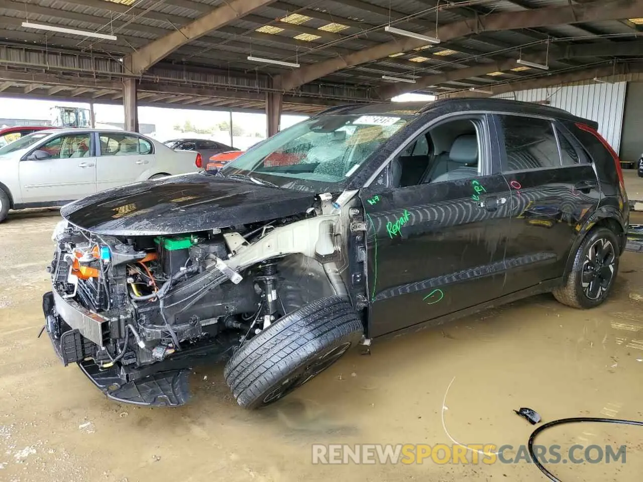 1 Photograph of a damaged car KNDCR3L11P5027357 KIA NIRO WIND 2023