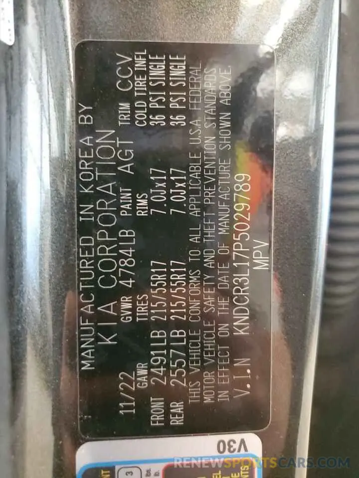 13 Фотография поврежденного автомобиля KNDCR3L17P5029789 KIA NIRO WIND 2023