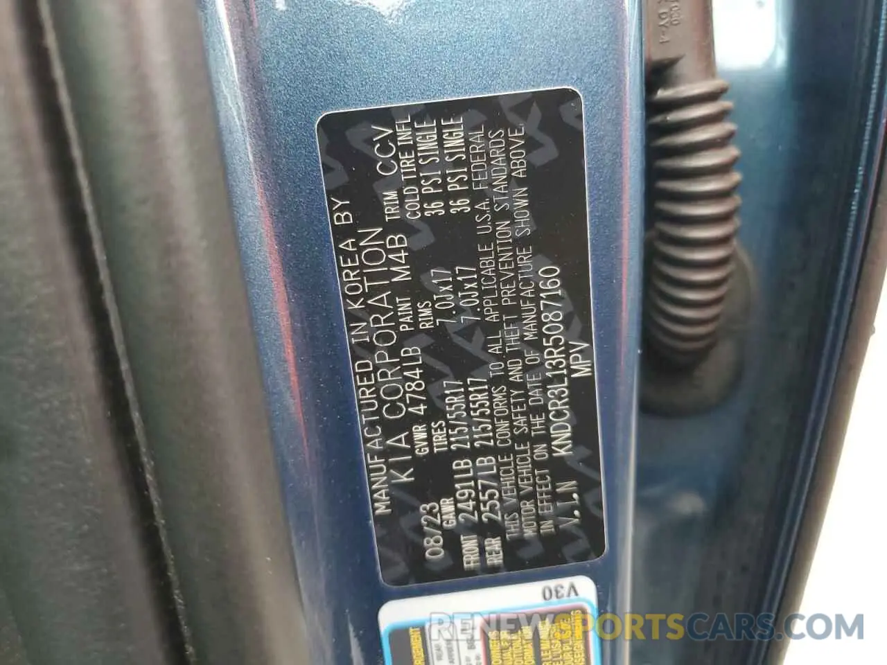 13 Photograph of a damaged car KNDCR3L13R5087160 KIA NIRO WIND 2024
