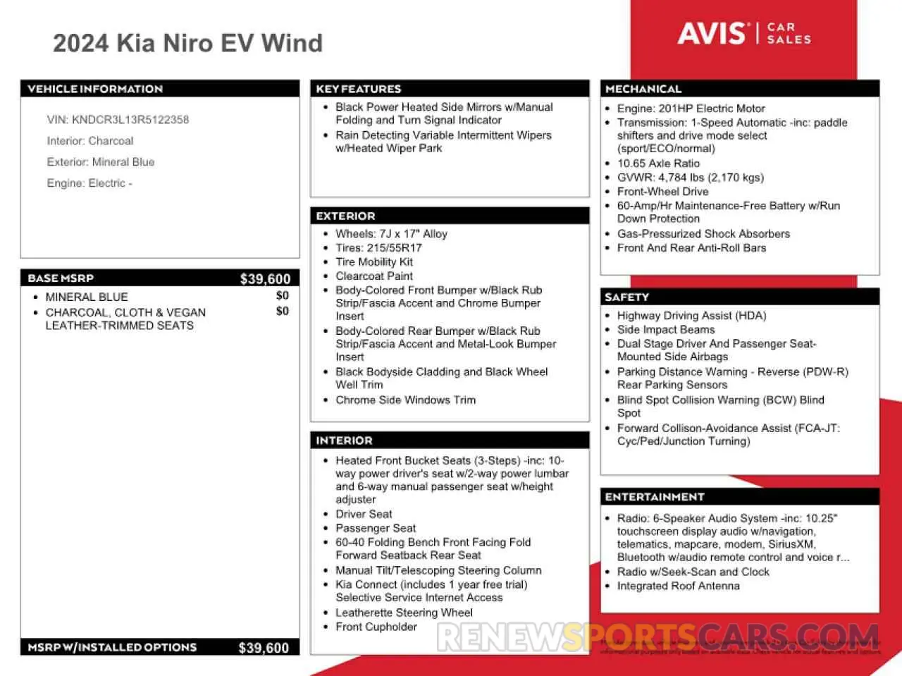13 Photograph of a damaged car KNDCR3L13R5122358 KIA NIRO WIND 2024