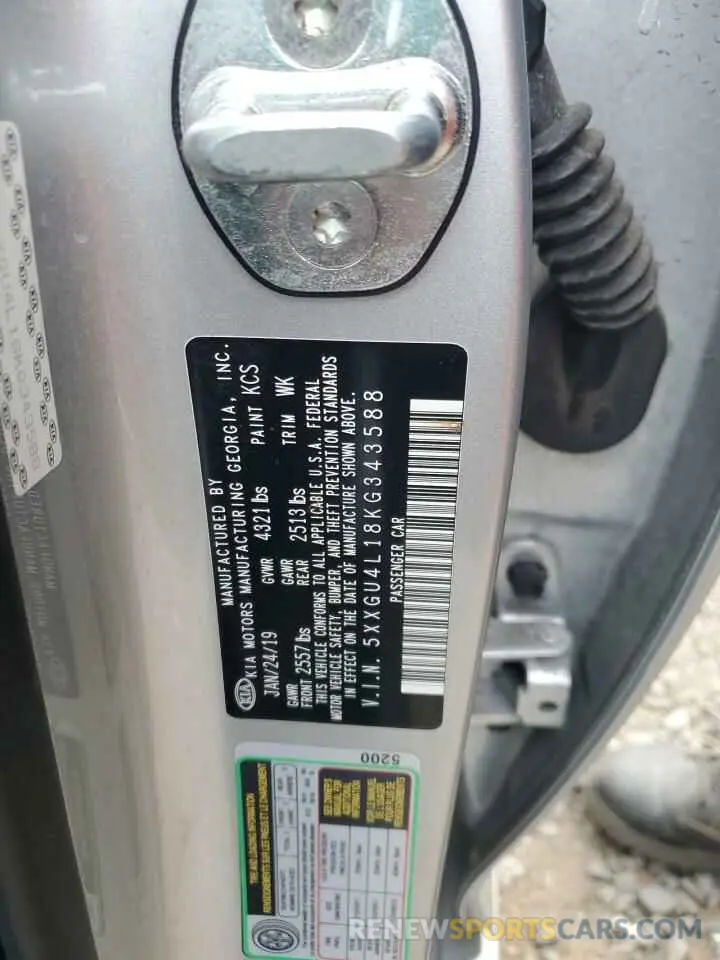 12 Фотография поврежденного автомобиля 5XXGU4L18KG343588 KIA OPTIMA 2019