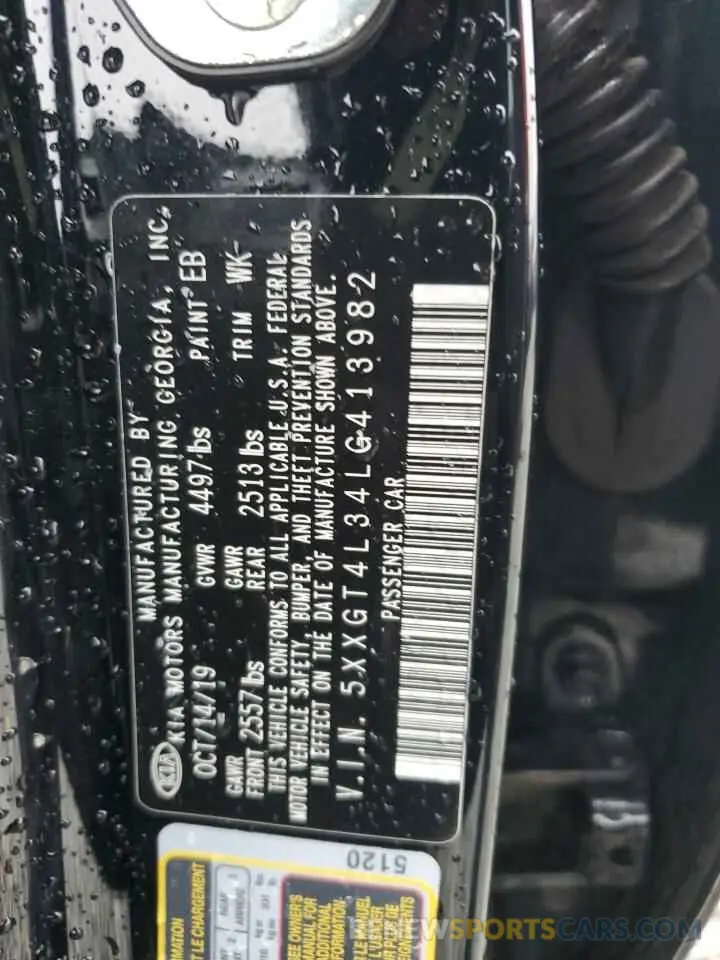 13 Фотография поврежденного автомобиля 5XXGT4L34LG413982 KIA OPTIMA 2020