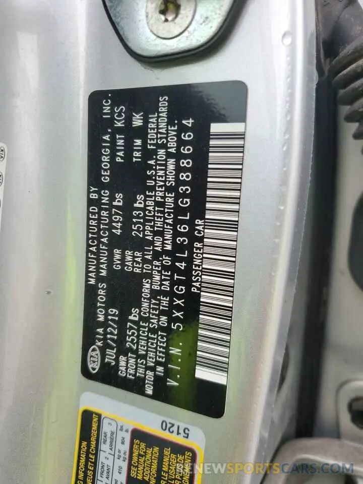 12 Фотография поврежденного автомобиля 5XXGT4L36LG388664 KIA OPTIMA 2020