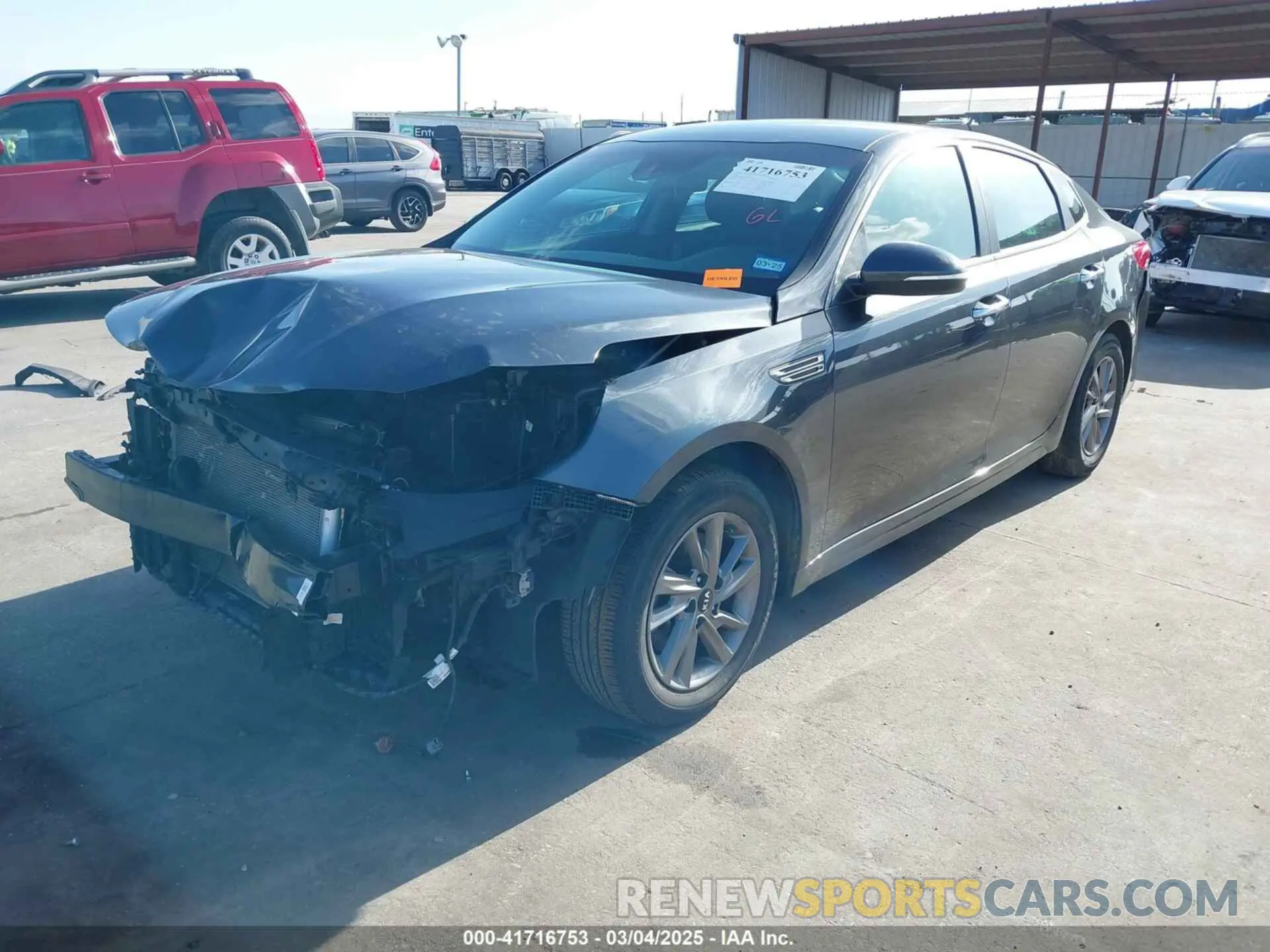 2 Photograph of a damaged car 5XXGT4L36LG389152 KIA OPTIMA 2020