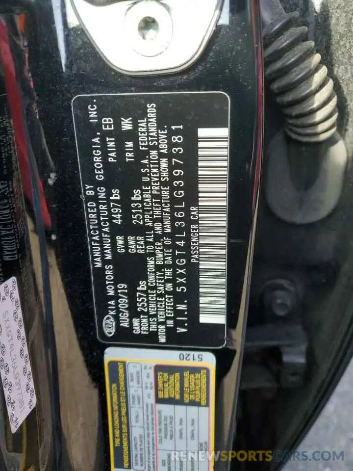 12 Фотография поврежденного автомобиля 5XXGT4L36LG397381 KIA OPTIMA 2020