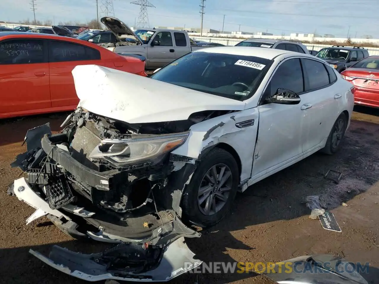 1 Photograph of a damaged car 5XXGT4L37LG444966 KIA OPTIMA 2020