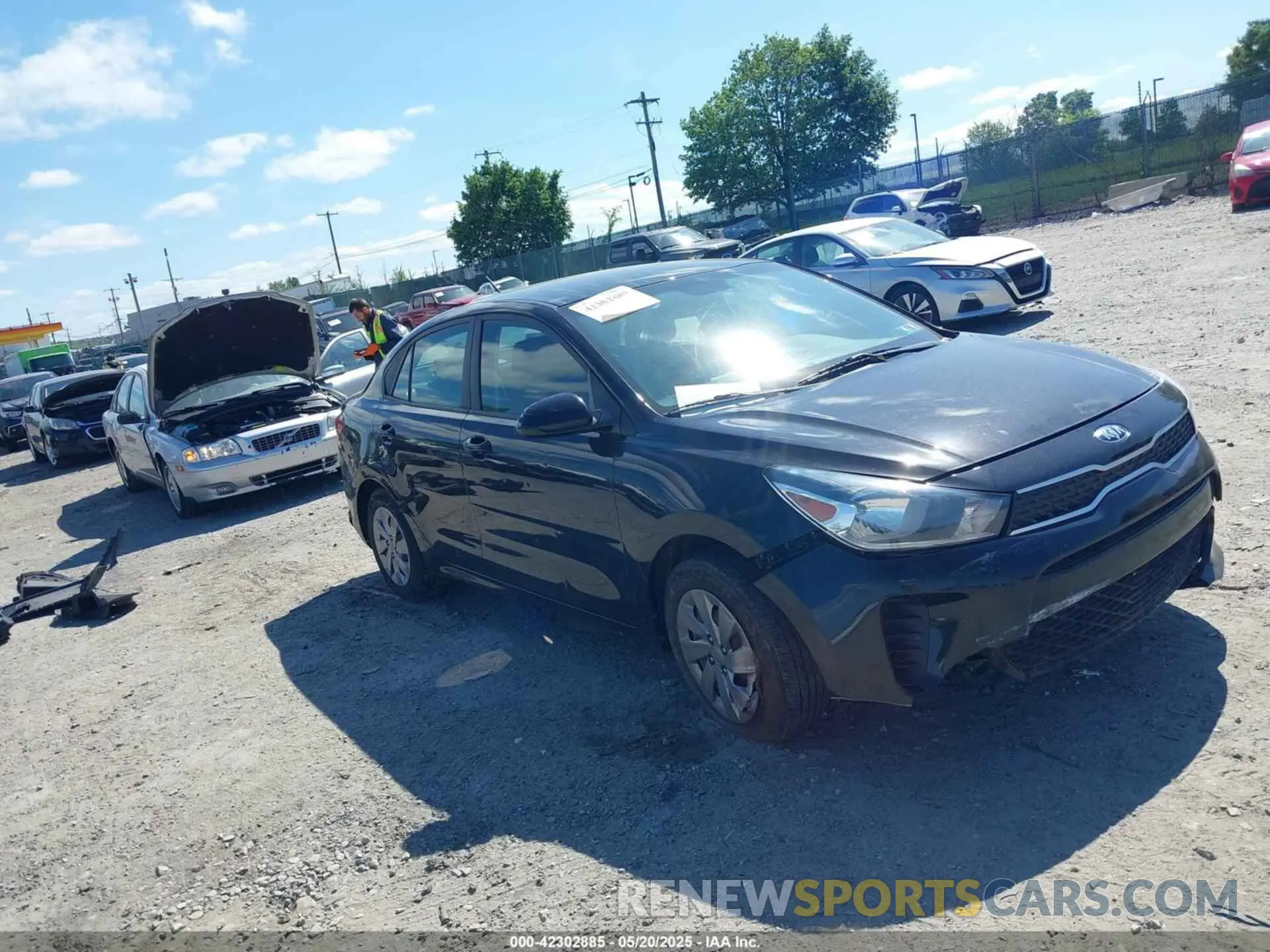 1 Photograph of a damaged car 3KPA24AB2KE218442 KIA RIO 2019