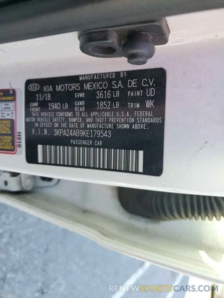 12 Фотография поврежденного автомобиля 3KPA24AB9KE179543 KIA RIO 2019