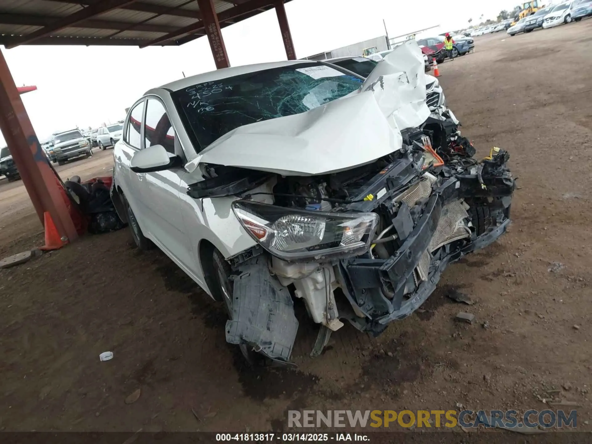 1 Photograph of a damaged car 3KPA24AD4LE334504 KIA RIO 2020