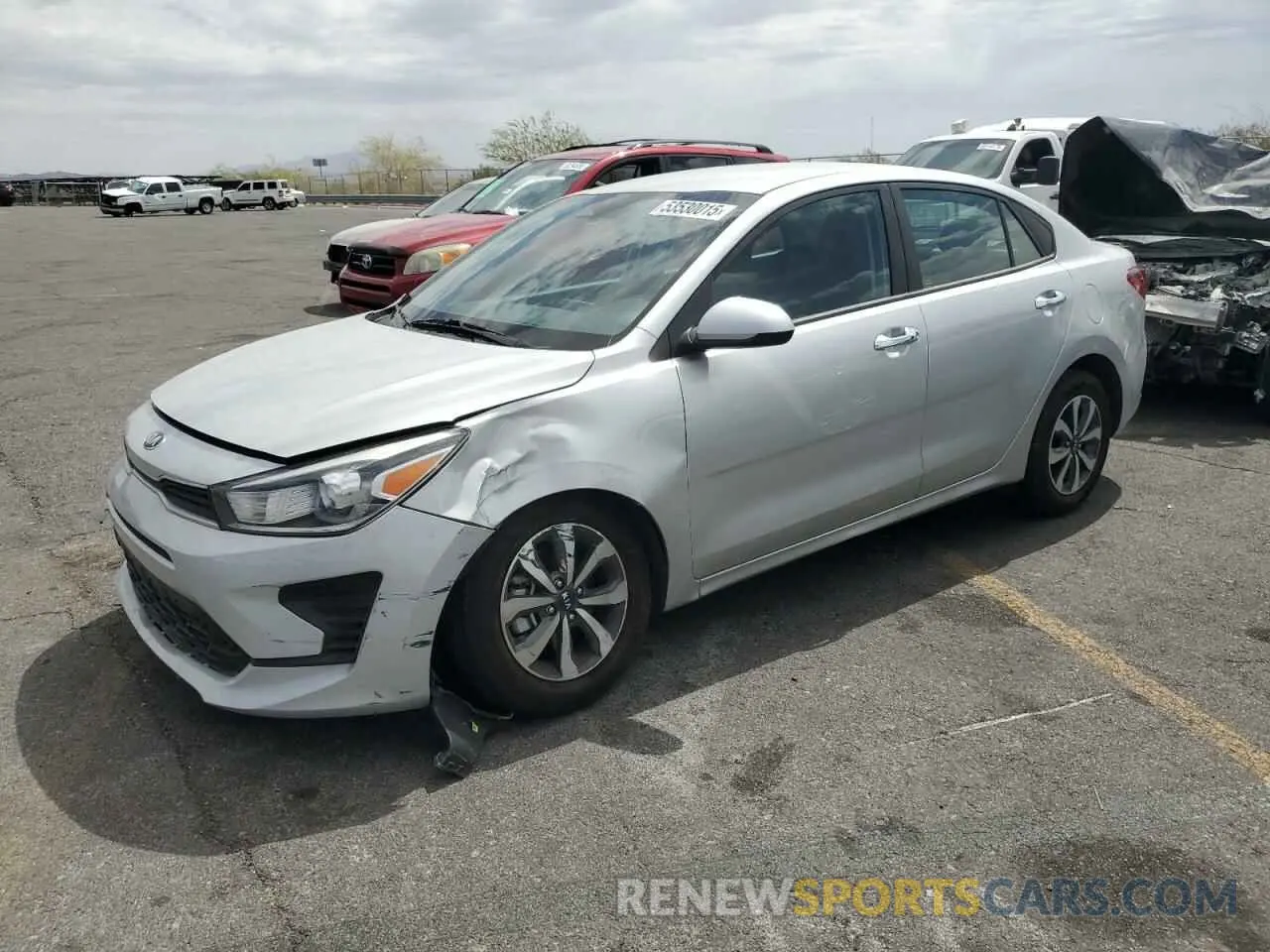 1 Photograph of a damaged car 3KPA24AD4ME386295 KIA RIO 2021