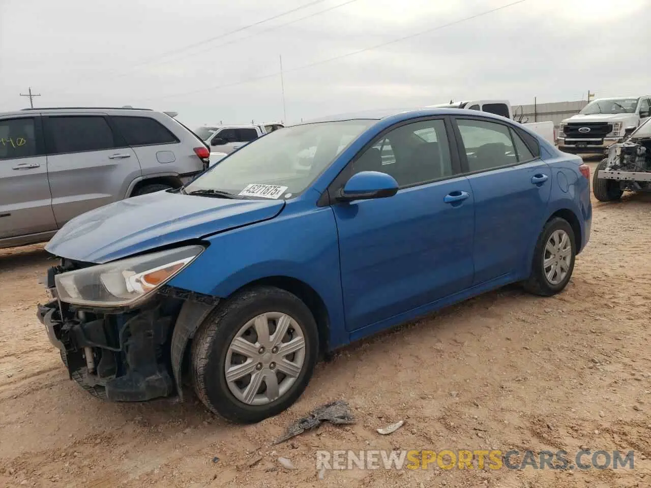 1 Photograph of a damaged car 3KPA24AD4ME400406 KIA RIO 2021