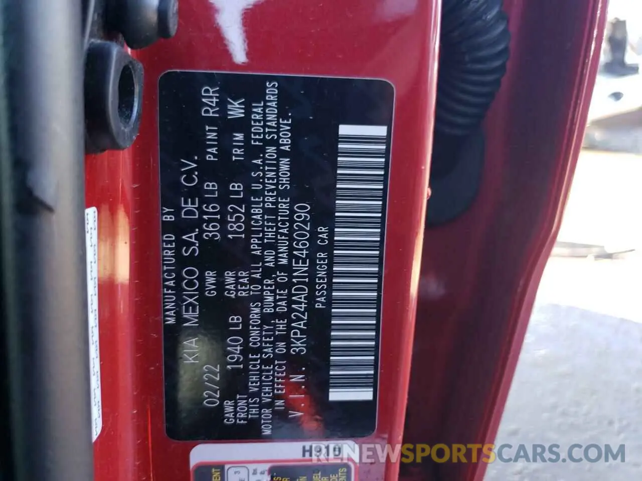 13 Фотография поврежденного автомобиля 3KPA24AD1NE460290 KIA RIO 2022