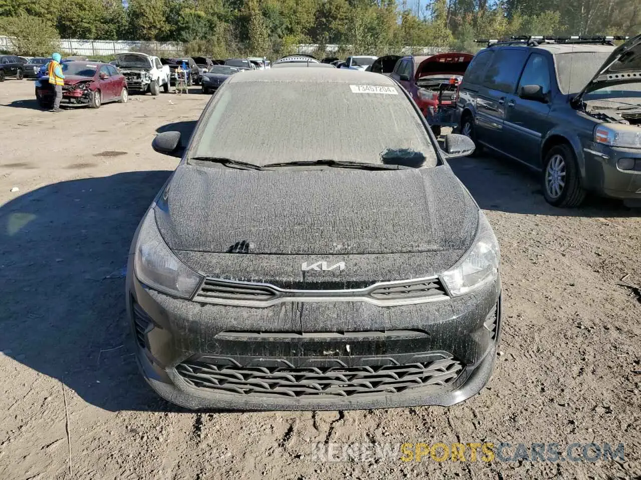 5 Фотография поврежденного автомобиля 3KPA24AD5NE432301 KIA RIO 2022