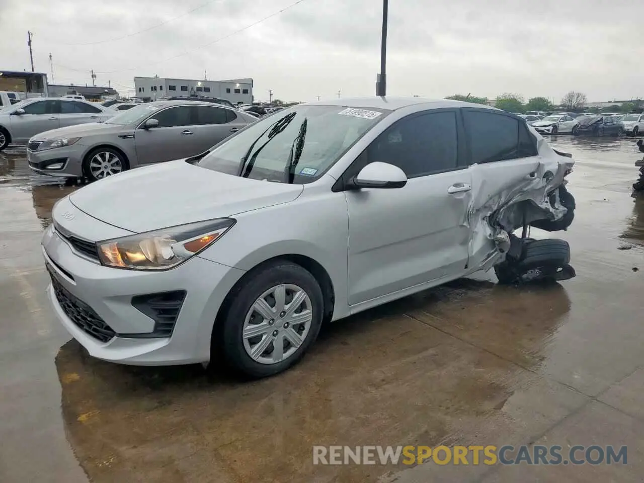 1 Photograph of a damaged car 3KPA24AD6NE477506 KIA RIO 2022