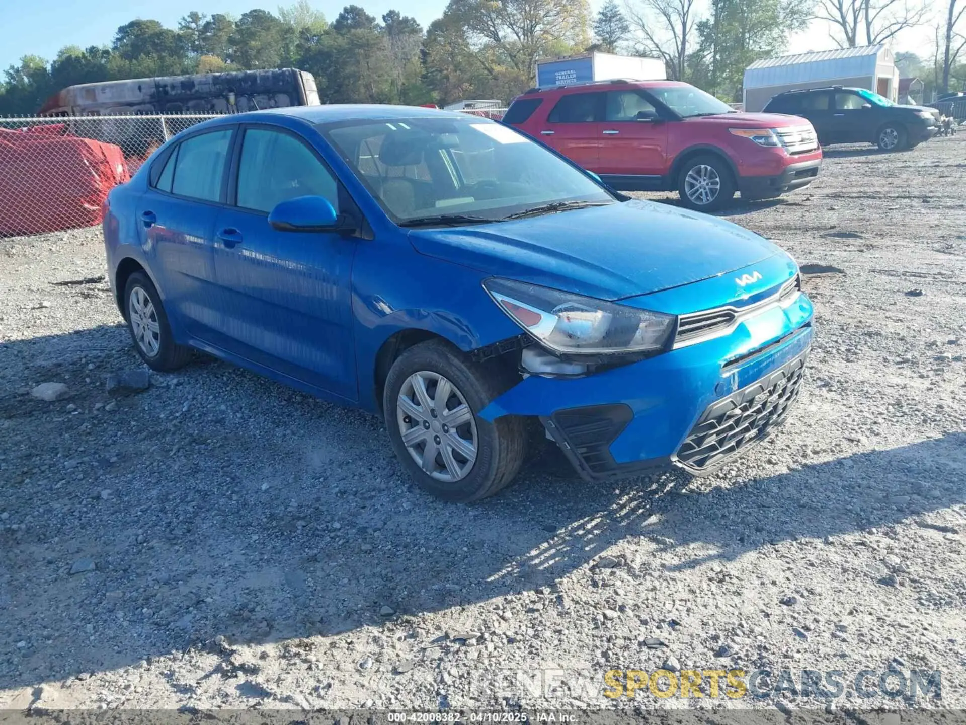 1 Photograph of a damaged car 3KPA24AD7NE438438 KIA RIO 2022