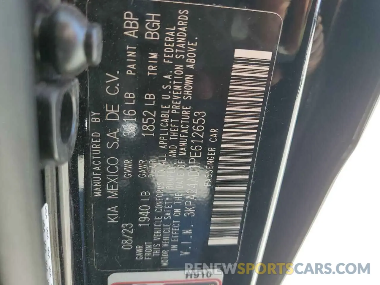 14 Фотография поврежденного автомобиля 3KPA24AD1PE612653 KIA RIO 2023