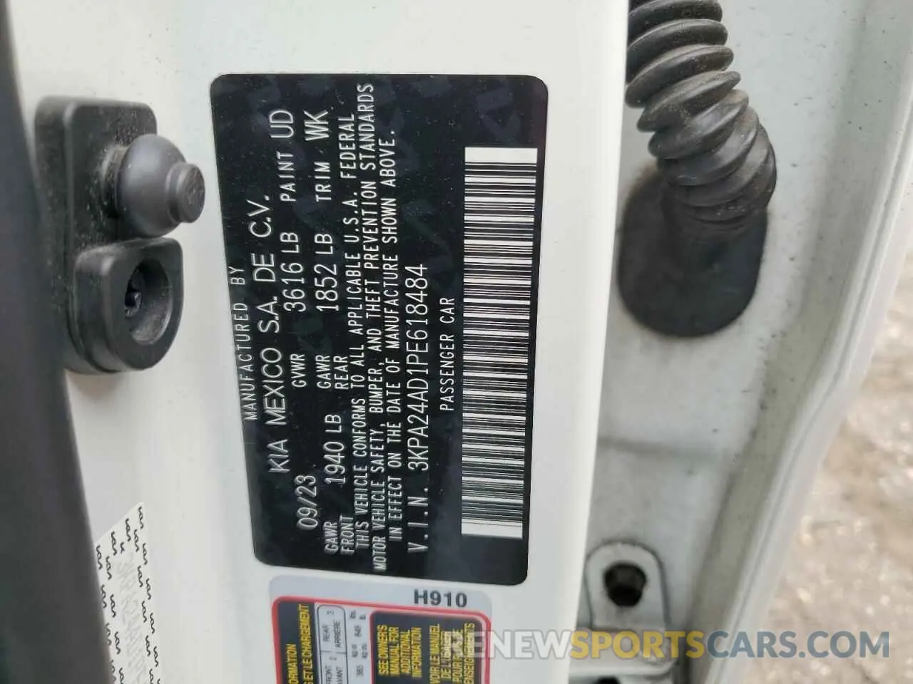 12 Фотография поврежденного автомобиля 3KPA24AD1PE618484 KIA RIO 2023