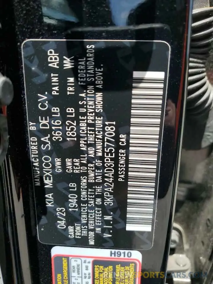 12 Фотография поврежденного автомобиля 3KPA24AD3PE577081 KIA RIO 2023