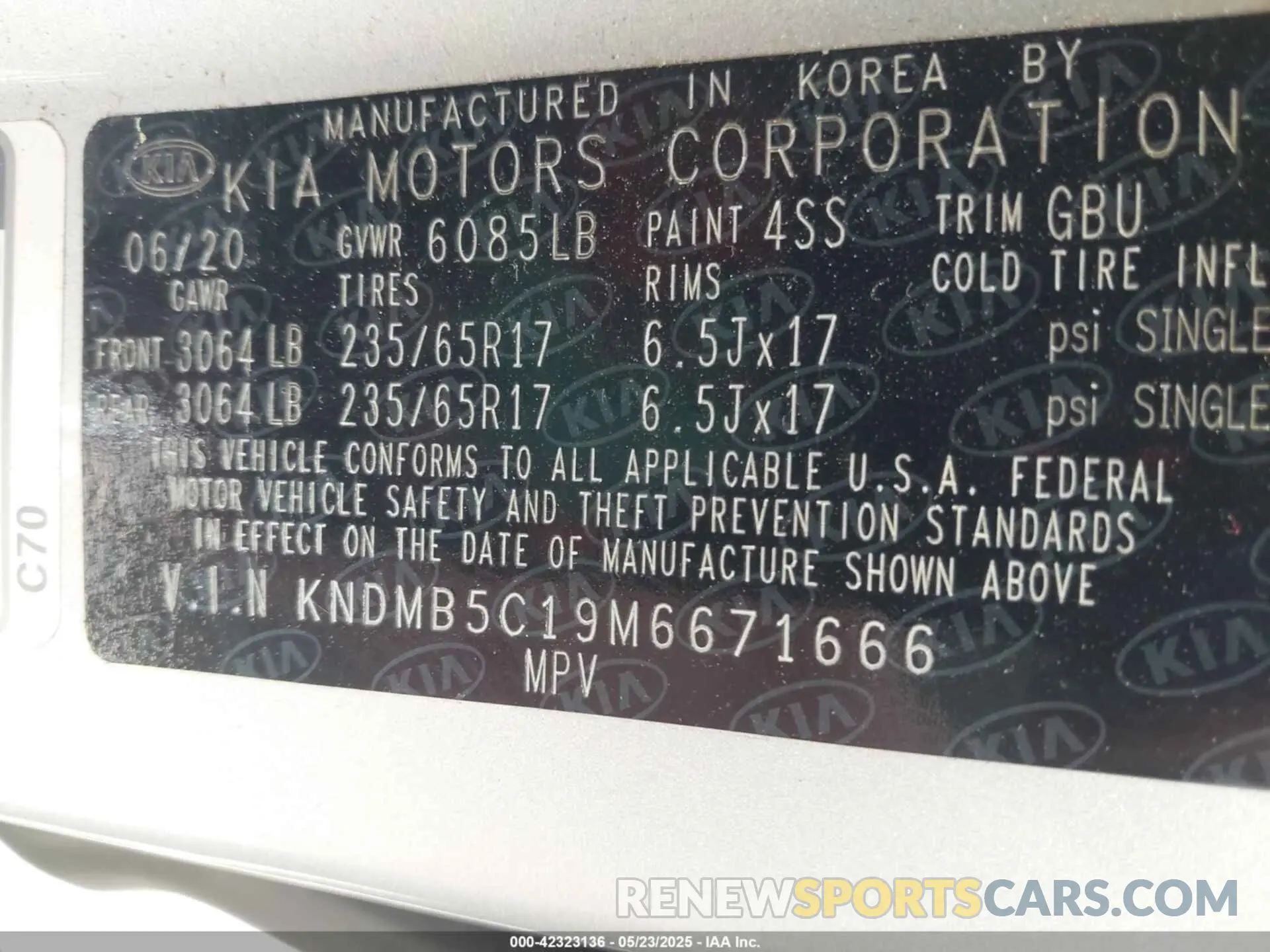 9 Фотография поврежденного автомобиля KNDMB5C19M6671666 KIA SEDONA 2021