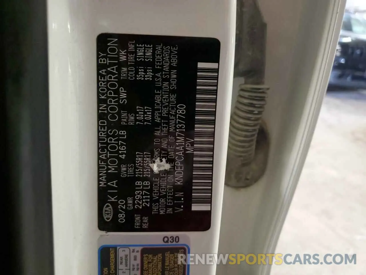 14 Photograph of a damaged car KNDEPCAA1M7137780 KIA SELTOS 2021