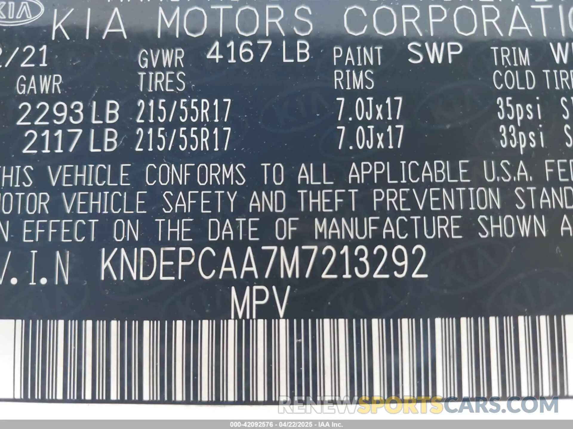 9 Фотография поврежденного автомобиля KNDEPCAA7M7213292 KIA SELTOS 2021