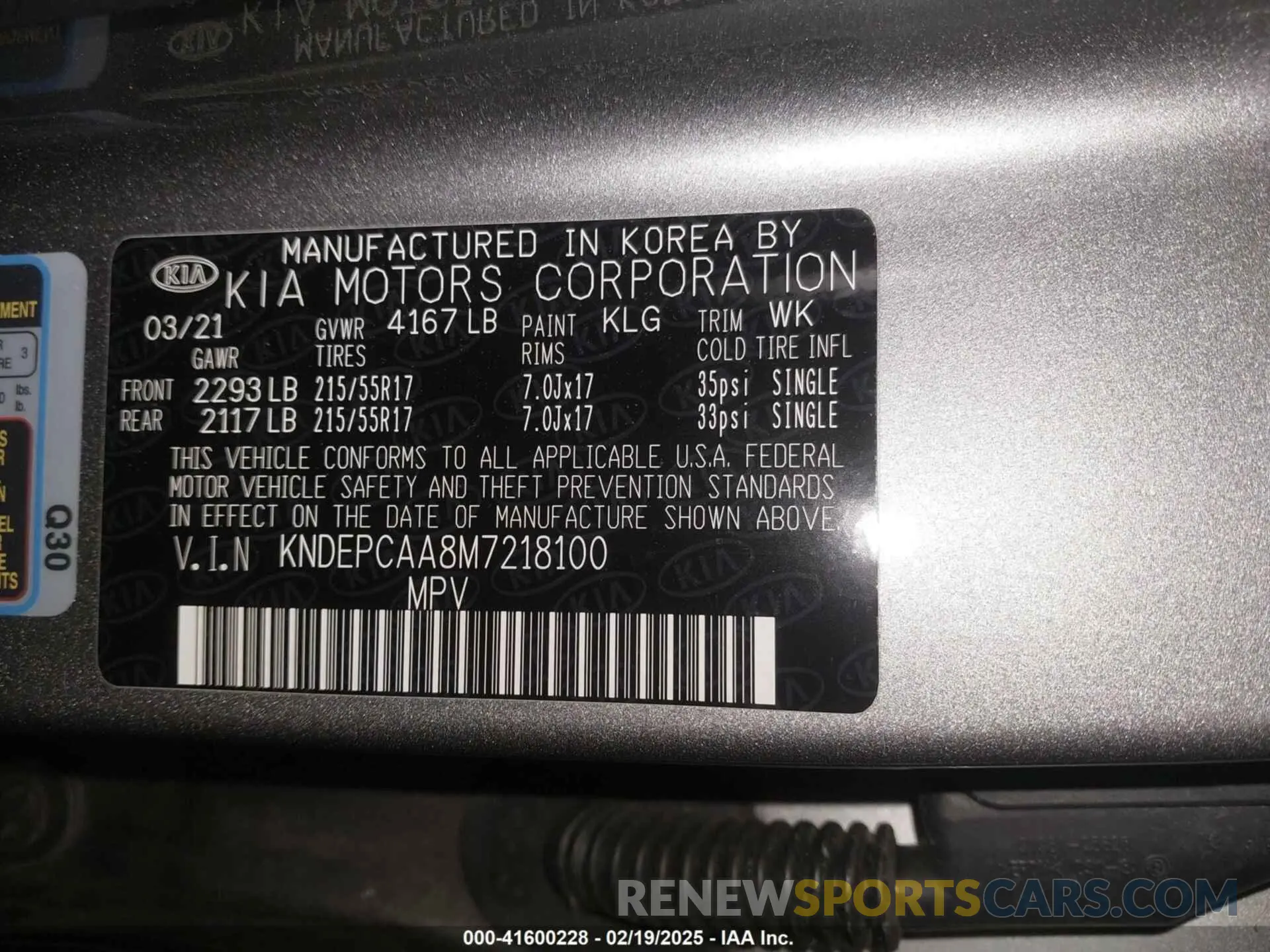9 Фотография поврежденного автомобиля KNDEPCAA8M7218100 KIA SELTOS 2021