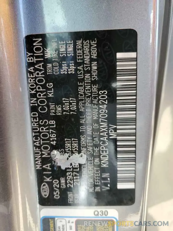 13 Photograph of a damaged car KNDEPCAAXM7094203 KIA SELTOS 2021