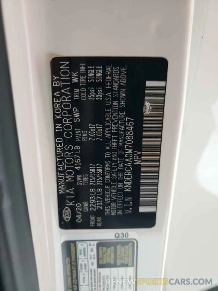 13 Photograph of a damaged car KNDERCAA0M7088467 KIA SELTOS 2021