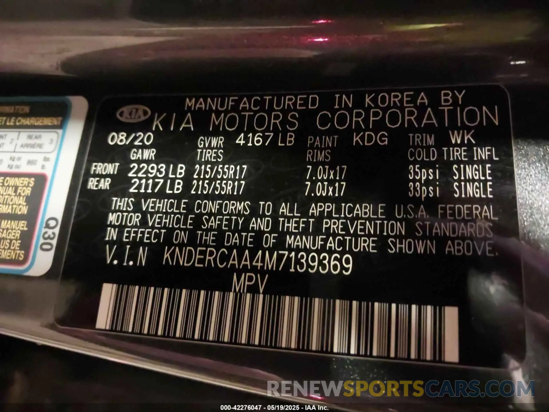 9 Photograph of a damaged car KNDERCAA4M7139369 KIA SELTOS 2021