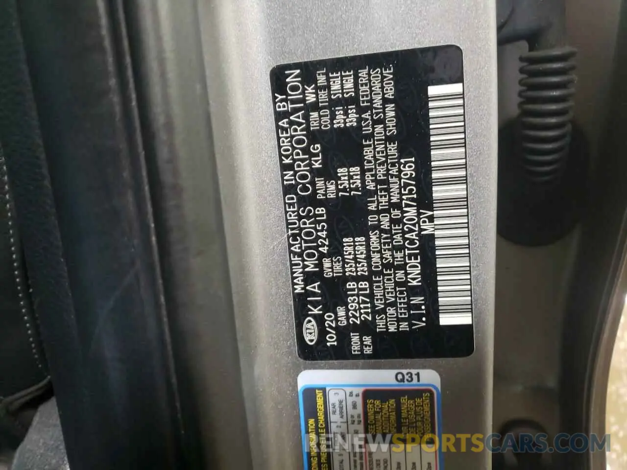12 Photograph of a damaged car KNDETCA20M7157961 KIA SELTOS 2021