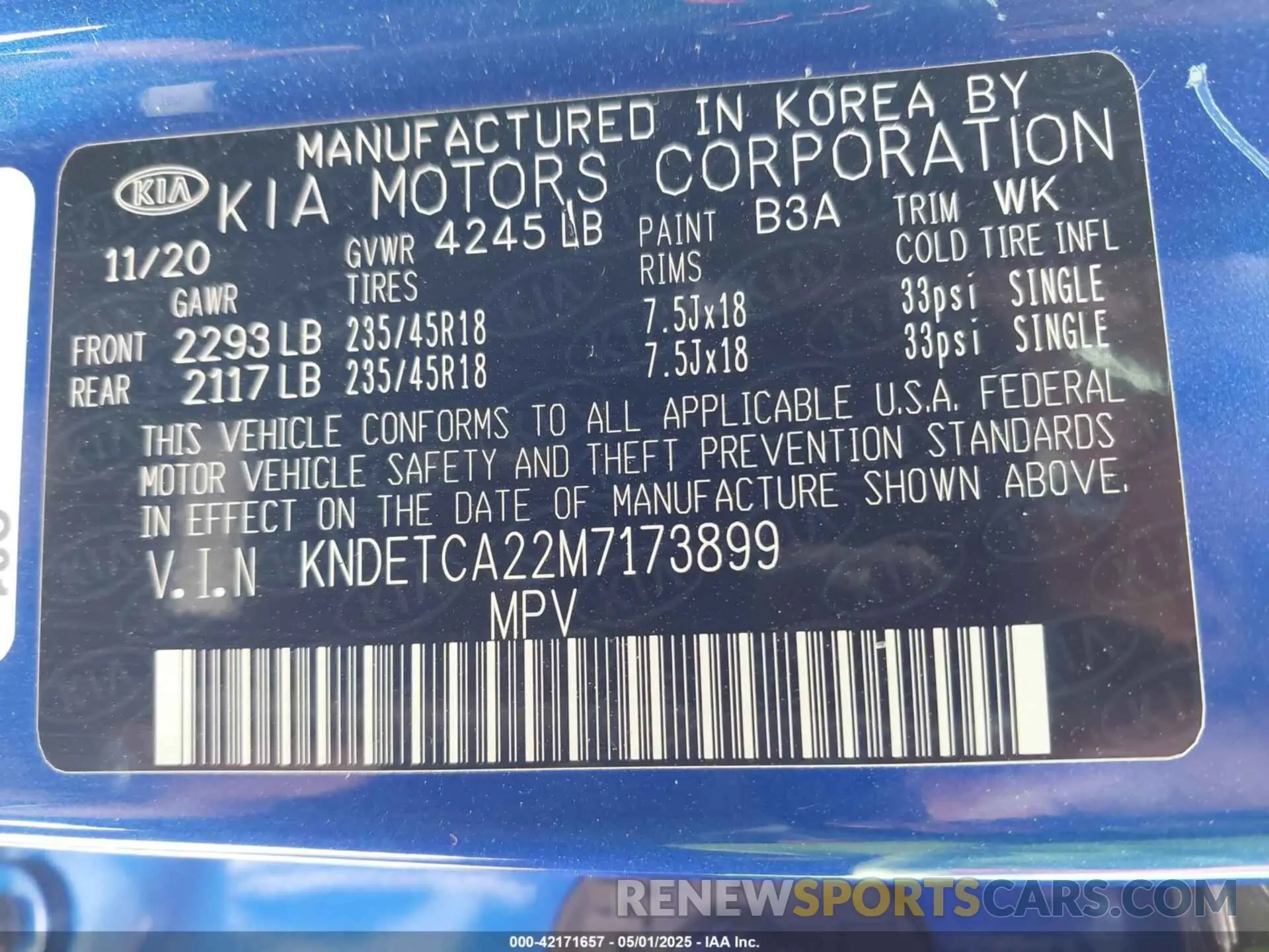 9 Фотография поврежденного автомобиля KNDETCA22M7173899 KIA SELTOS 2021